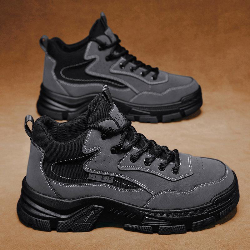 Martin boots, winter high-top athleisure boots, non-slip, wear-resistant, thick-soled outdoor hiking shoes