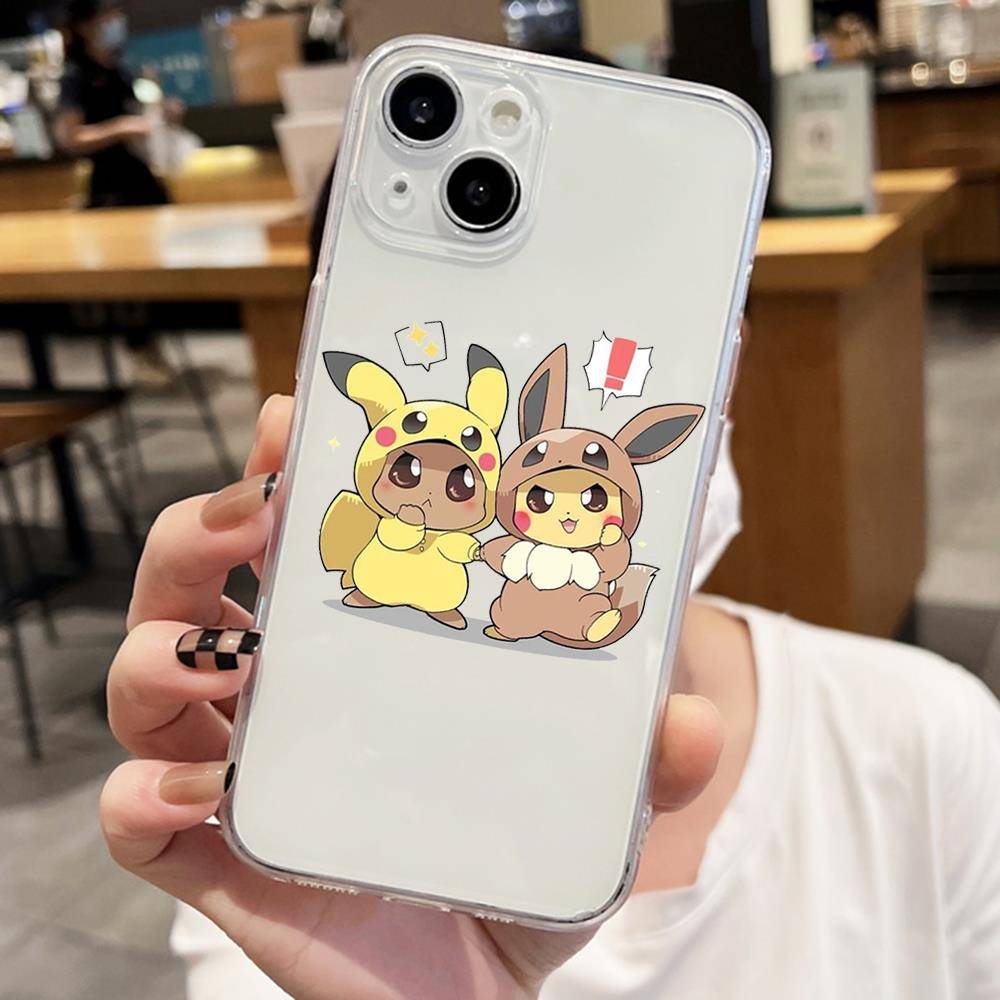 E-54 Θήκη Pokemon Pikachu για iPhone 7 8 11 12 13 14 15 16 Pro Max Plus Mini Xiaomi Redmi A3 9A 9C 10A 10C 13C Note 9 11 Realme Narzo C30 C55