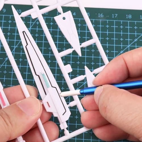 7-Piece Metal Wiping Stick Set, Lightweight Aluminum, Includes Three 3mm and Three 5mm Wiping Heads, Penetration Wiper Sticks for Cleaning Plastic Mod