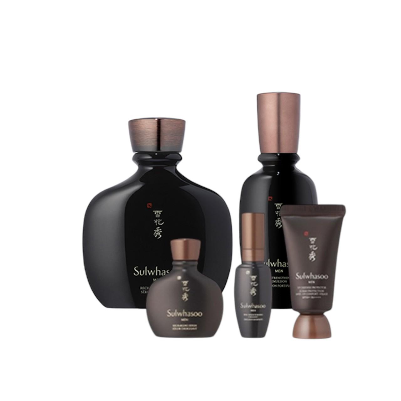 Sulwhasoo Men Inner Charging Serum & Essential Emulsion 2-Piece Set - Premium Revitalizing & Anti-Aging Skincare for Men