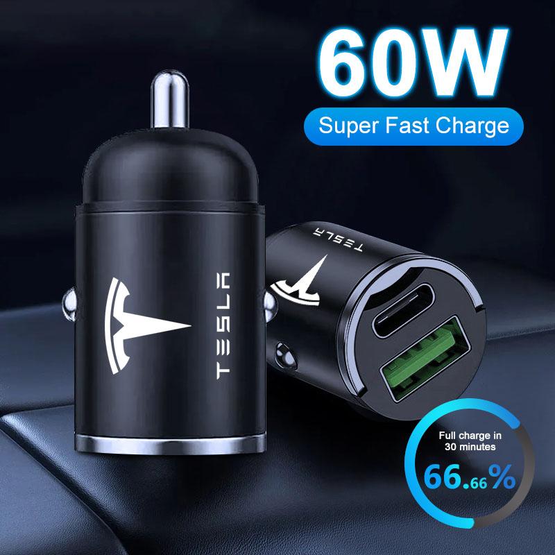 Micro Car Quick Charger Vehicle Cigarette Lighter Convert Plug Car Accessories For Tesla Model 3 Model X S 2016-2020 Decals TM3 TMX TMS Decal