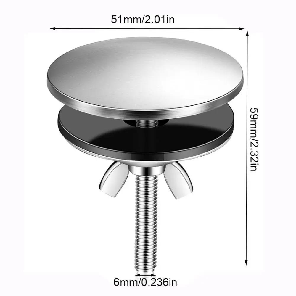 Sturdy & Reliable Black Silver Sink Hole Cover Stainless Steel M6 Faucet Hole Cover Sink Plug