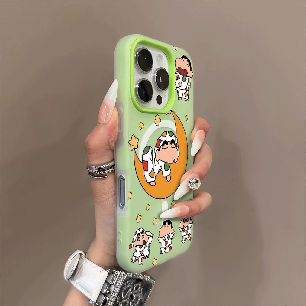 Magnetic Jelly Two-in-one Mobile Phone Case Crayon Shin-chan for Apple 17promax Strong Magnetic Mobile Phone Case Fashion Trend