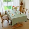 Rustic Farmhouse Tablecloth Cotton Linen Blend Anti-Scratch Table Cover Dining Room Kitchen