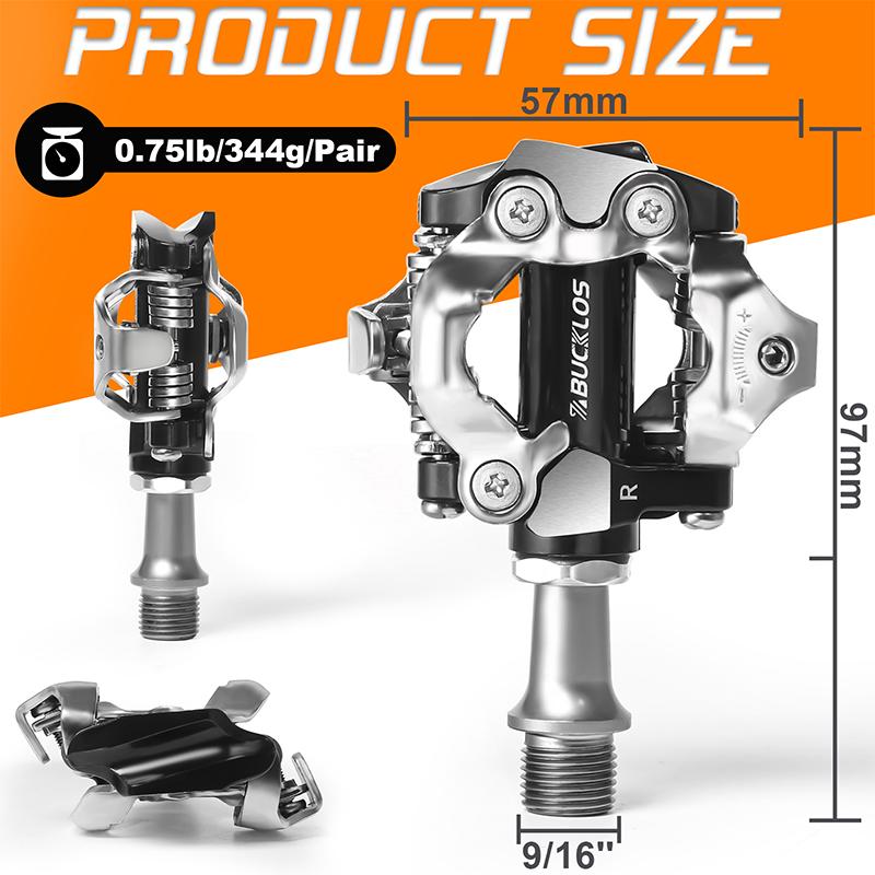 BUCKLOS MTB Self-locking Pedal For SPD System M8100 M9100 Bicycle Pedals Bearing Clipless Pedal with Cleat for Shimano