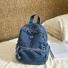 Mini Denim Backpack for Women – Compact Washed Jeans Style Bag – Perfect for Daily Use & Travel