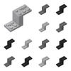 50pcs 6087 76766 28964 Bracket 5 X 2 X 2 1/3 with 2 Holes Bricks Collections Bulk Modular GBC Toy For Technical MOC Buildings Bl