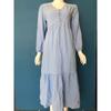 Women's Cotton and Linen Retro Casual Long Sleeved Dress
