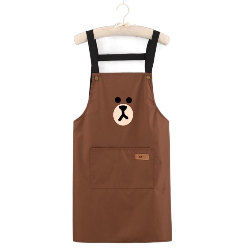 Ölbeständige Küchenschürze Niedlicher Bär Restaurantuniform Bequeme Cartoon-Kochschürze BBQ Backen