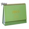 Monthly Organizer for Desk 2027 Calendar, Standing Flip Desktop Minimalist Gold Foil Cover Home Office Accessory Planner, Thick Paper Note Taking,