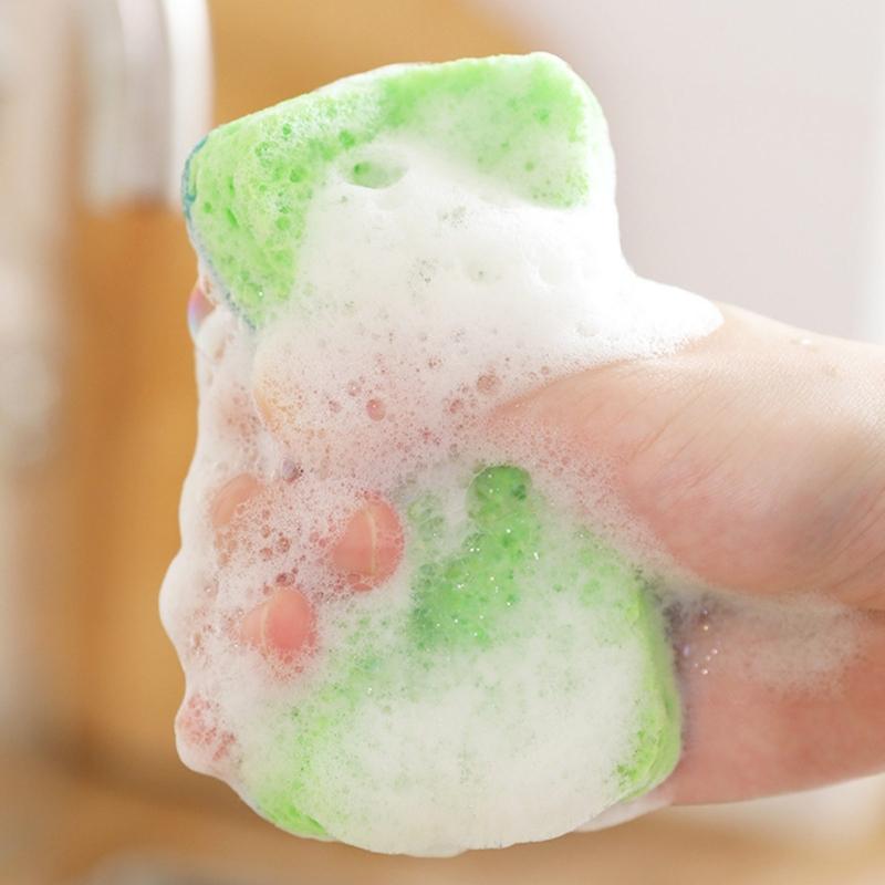 Non-Scratch Cleaning Scrub Sponges Scrubbing Dish Sponge for Washing Kitchen Dishes Bathroom Dishwashing Sponges 2pcs