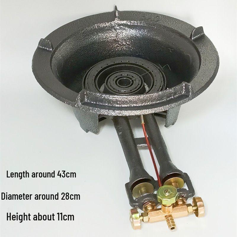 Heavy-Duty Commercial Cast Iron Wok Burner Head with High-Pressure Flame