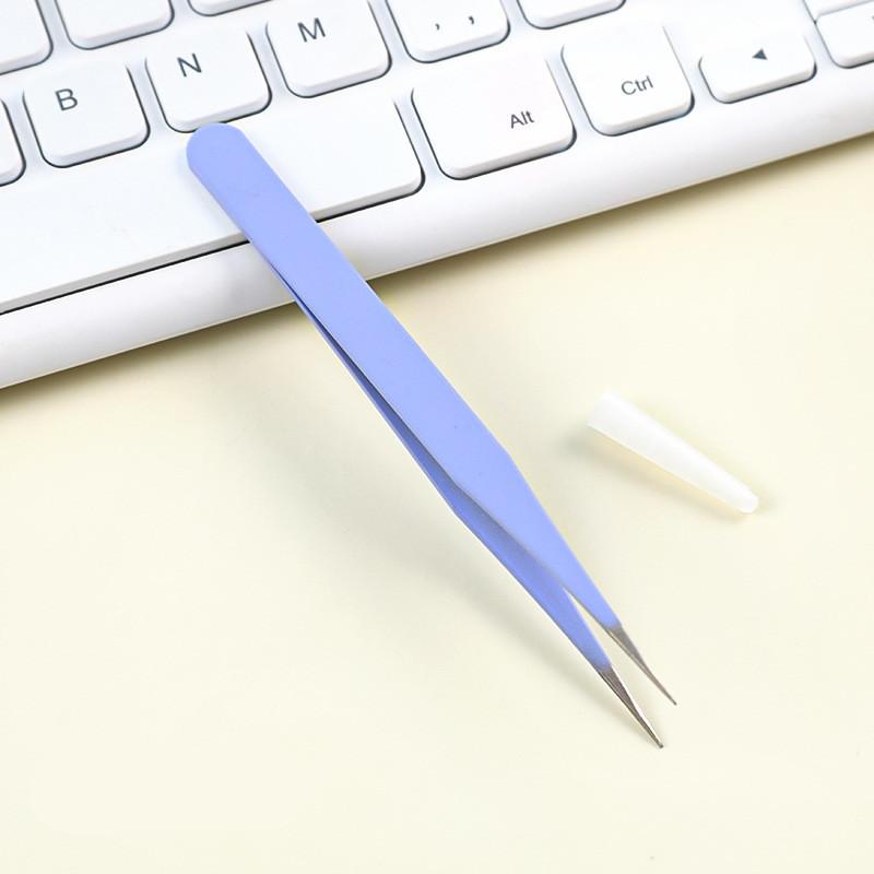 1/2 STK Nail Art-pinsett i silikon med dobbelt ende med trykkhode negleklistremerker Rhinestones Pick Up Clip Vippeforlengelse Makeup Tools