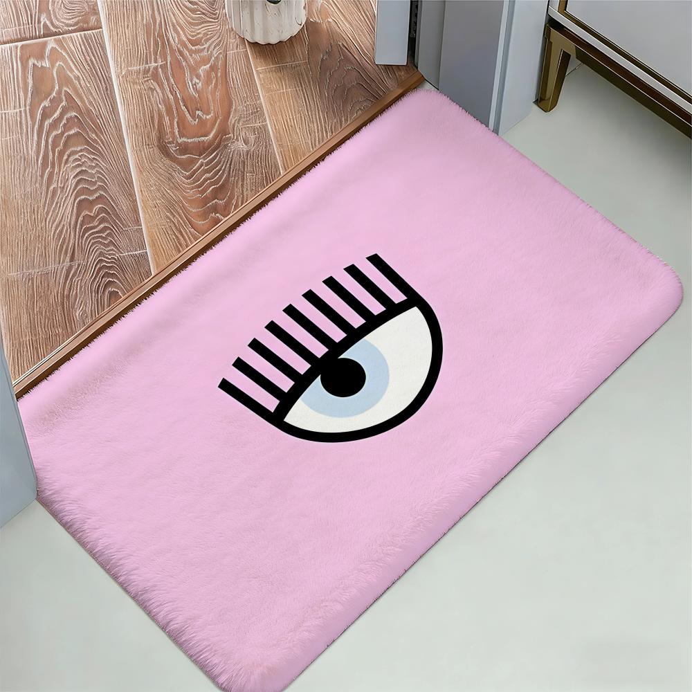 Luxury Logo C-chiara F-ferragni Floor Mat Cozy Flannel Soft Thick Non-Slip Mat For Living Room Bedroom Kitchen Decor Rugs