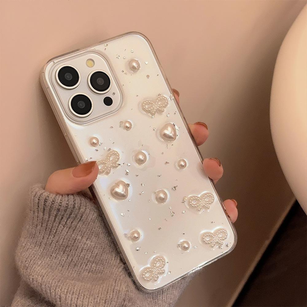 Pearl Bow Phone Case For Iphone 16/15/14/13/12/11