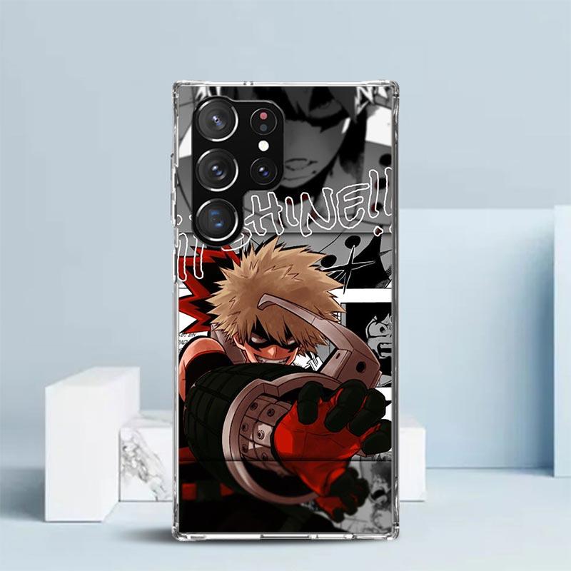 

Чехол для телефона My Hero Bakugou Katsuki для Samsung Galaxy S24 S25 Edge S26 Ultra S22 S23 Plus S21 + S20 FE Мягкая задняя крышка из ТПУ Galax Samsung S25 Plus