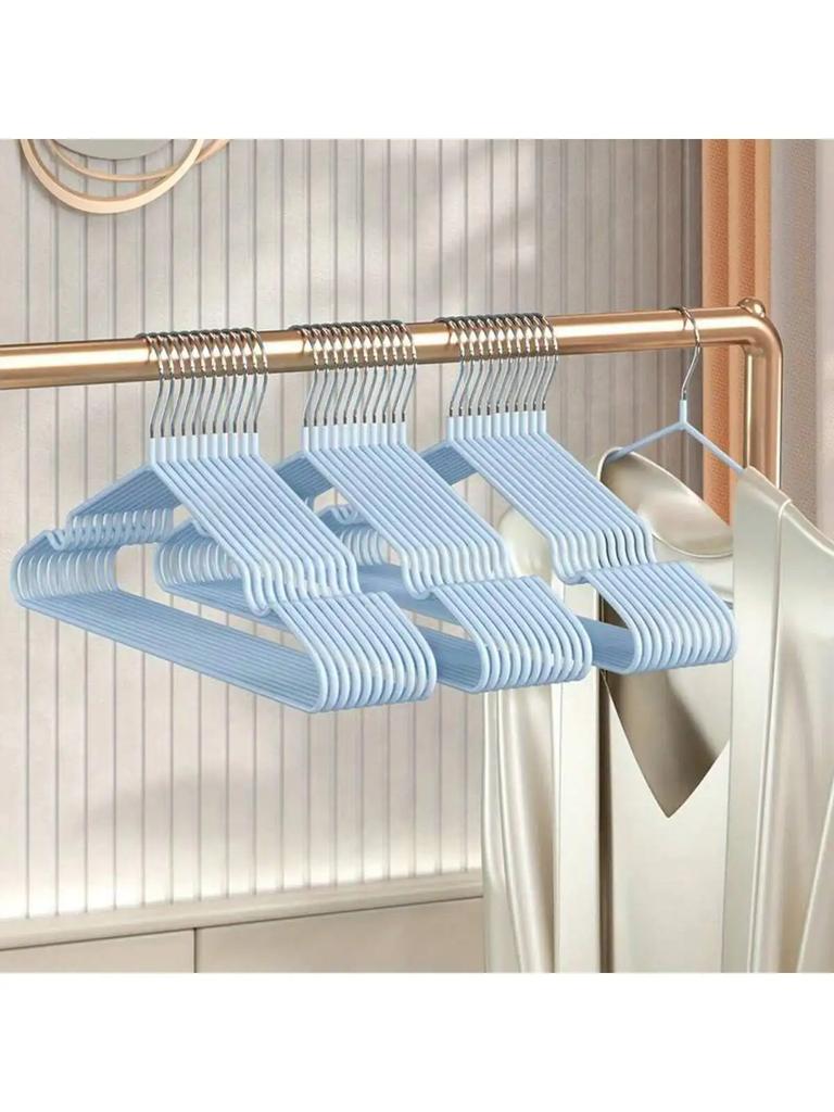10pcs- Non Marking Clothes Hangers for Home Use Non Slip Drying Hangers Metal Thick Clothes Hangers Storage Bedrooms Wardrobes
