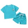 New Summer Kids' Short-Sleeved Korean Casual Two-Piece Set for Boys and Girls