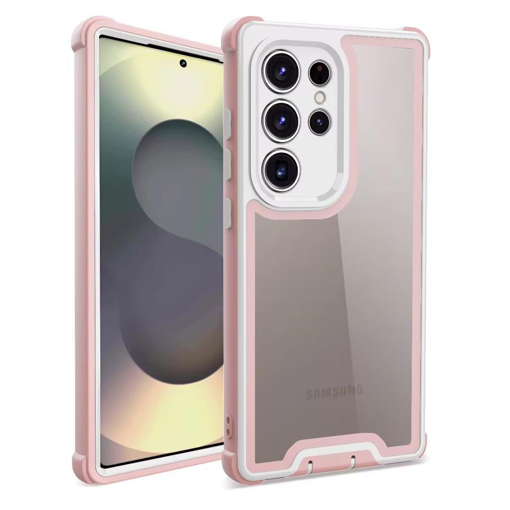 Luksusowe wytrzymałe etui 2w1 z przednią ramką PC i zderzakiem TPU, odporne na wstrząsy, ochronne etui na telefon Samsung Galaxy S25 S24 Ultra Plus