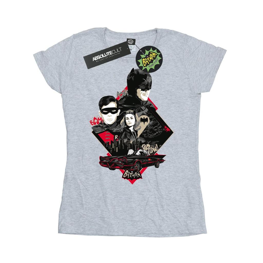 DC Comics Dámské/Dámské bavlněné tričko Batman TV Series Character Skyline