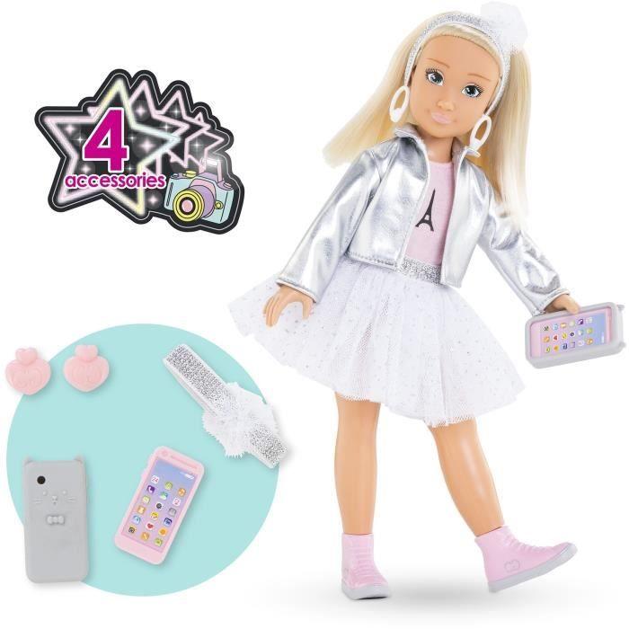 Poupée Mannequin - COROLLE - Valentine Fashion Week Paris - 28 cm - 4 accessoires - Senteur vanille - Dès 4 ans