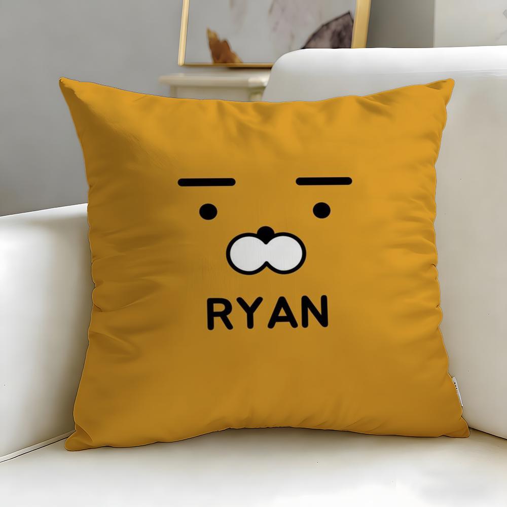 popular cartoon brand Kakao Friends Cushion Cover Soft  EasyWash Pillow Case  Versatile for Couch Bed Travel and Office
