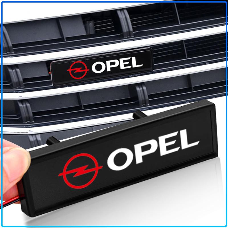 1Pcs Car Front Cover Grille Lamp Emblem Decor LED Lightings Styling For Opel Astra H G Corsa Insignia Astra Antara Meriva Zafira Interior