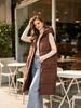 Women's Mid-Length Korean Style Over-the-Knee Slimming Down Cotton Vest for Autumn/Winter