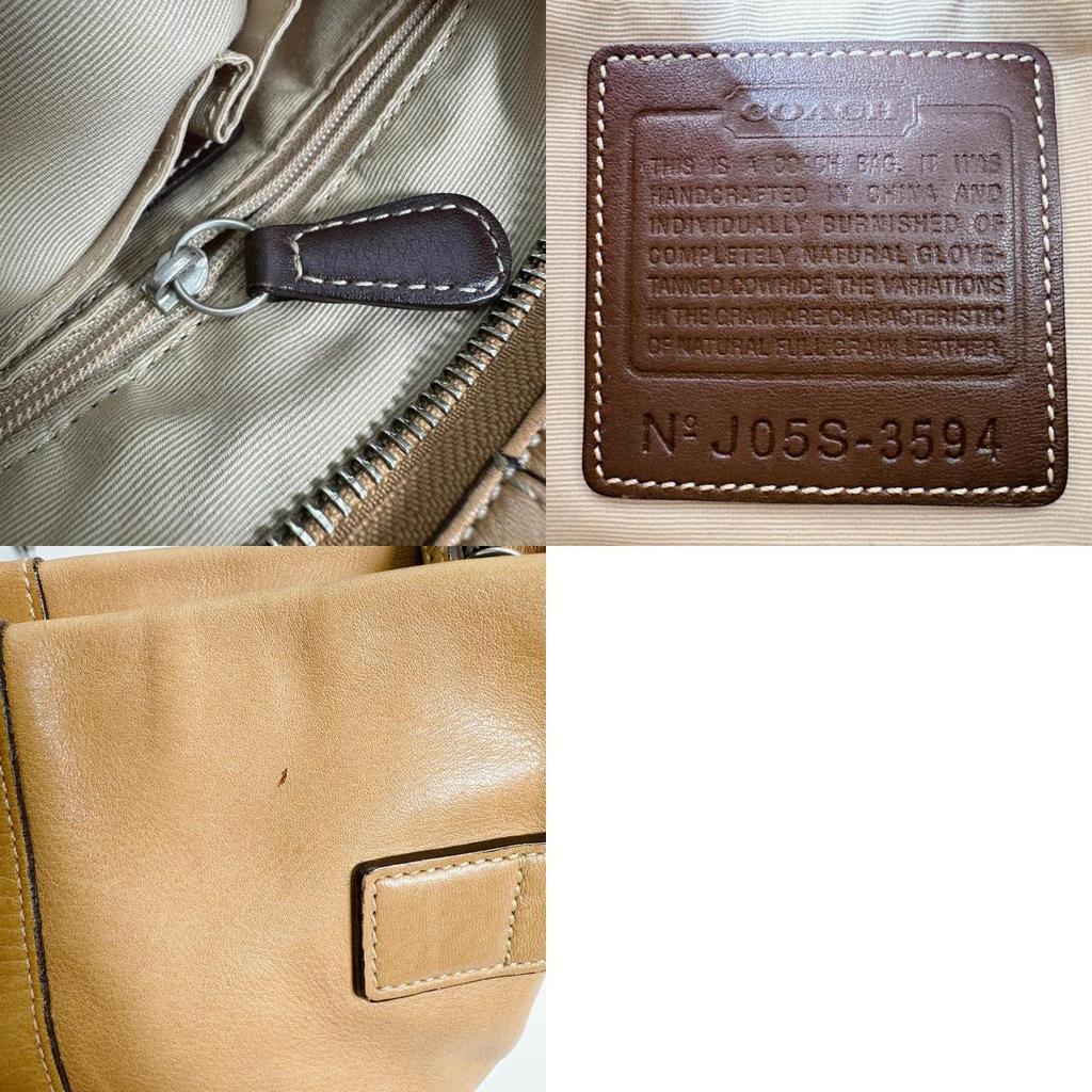 COACH Plain Long shoulder Shoulder Bag leather Brown Women J05S-3594 Used