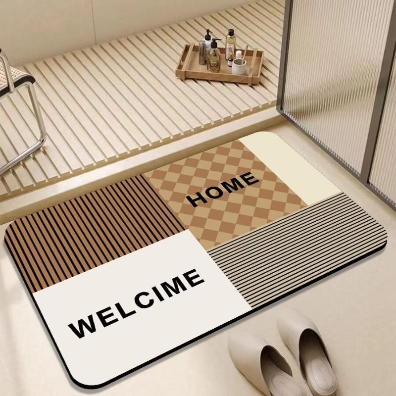 Toilet Floor Mat Bathroom Non-slip Absorbent Toilet Super Door Toilet Diatom Mud Quick Drying Bathroom Floor Mat