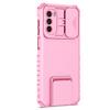 For Motorola Moto G52 4G/G82 5G Kickstand Back Cover Slide Camera Lid PC+TPU Phone Case