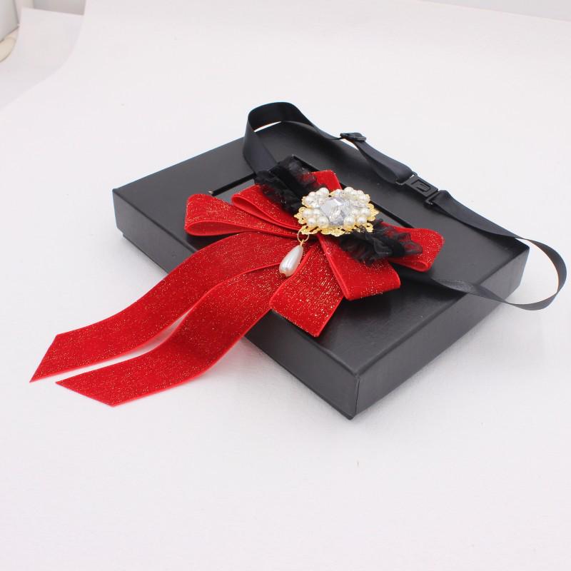 Starry Cat Rhinestone Bow Tie: Korean Style Sequin Stage Lapel Flower Collar Accessory TS258
