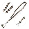 Resin Unisex Muslim Prayer Beads Round Rediing Words Rosary Worship Supplies Accessoryblack