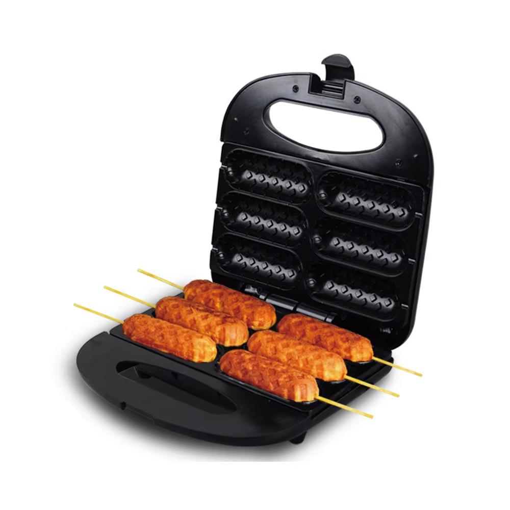 

Многофункциональная бытовая машина для приготовления хот-догов - электрическая машина для гриля сосисок с антипригарными роликами для быстрого приготовления и легкой очистки чёрный