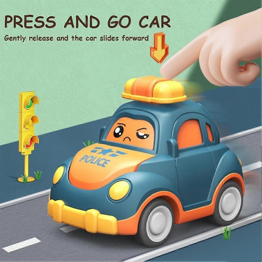 Cartoon Car Toys for Toddlers Pull Back City Vehicle Toys Goodie Bags Stuffers Party Favors for Kids Birthday Gift for Boy Girl