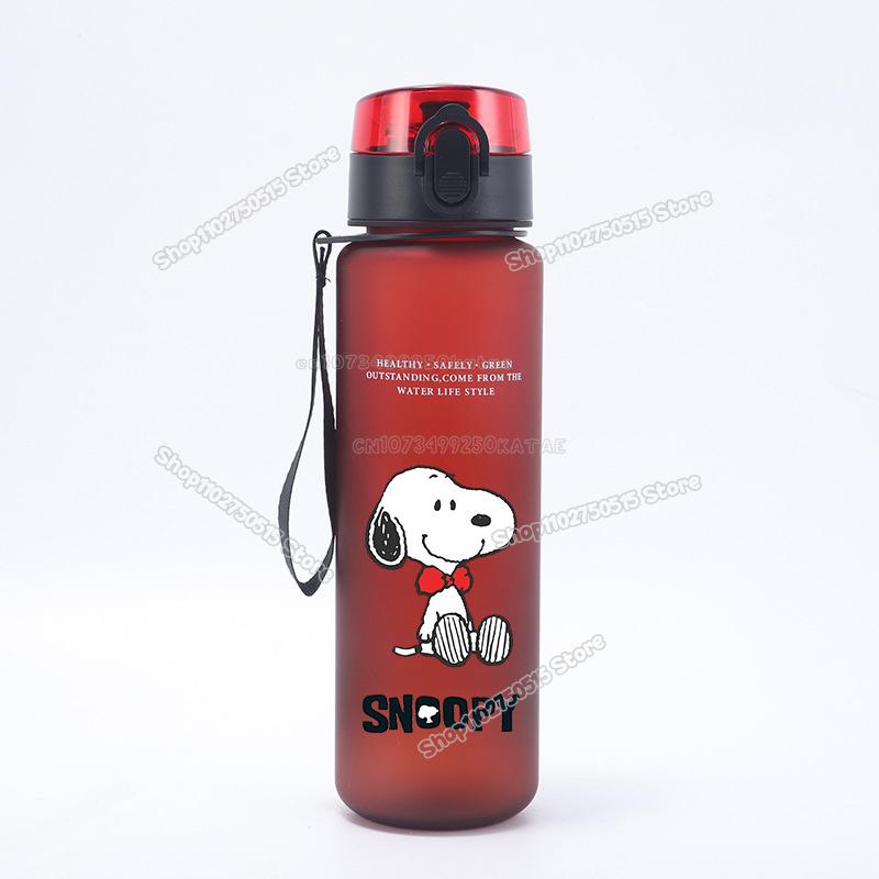 650ml Animation Snoopys Children Water Bottle Boy Girl Outside-Use Sport Straw Mug Animation Design Kids Drink Bottle Leak Proof Polymer Material Jugs