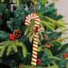 Red and White Hanging Candy Cane Ornaments Christmas Tree Lollipop Decoration  New Year Supplies