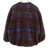 ALPHA INDUSTRIES INC Check Pattern Bore jacket S Brown Women Used