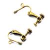 10 Pieces Clip On Earring Converter with Easy Open Loop for DIY 12mm