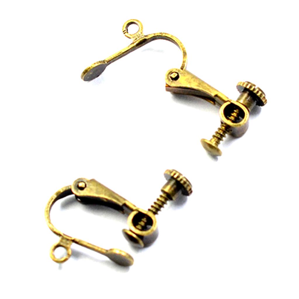 10 Pieces Clip On Earring Converter with Easy Open Loop for DIY 12mm