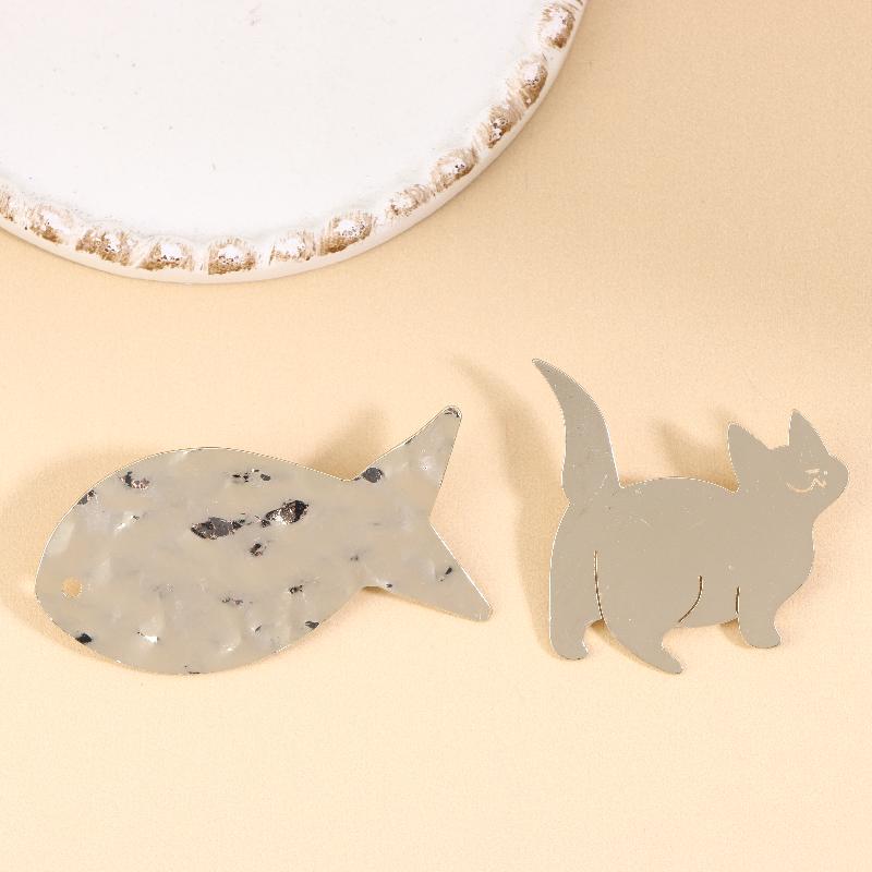 Fashion Punk Style Cat Fish Fox Badge Men'S Suit Collar Pin Animals Brooch Suit Wedding Jewelry Gift