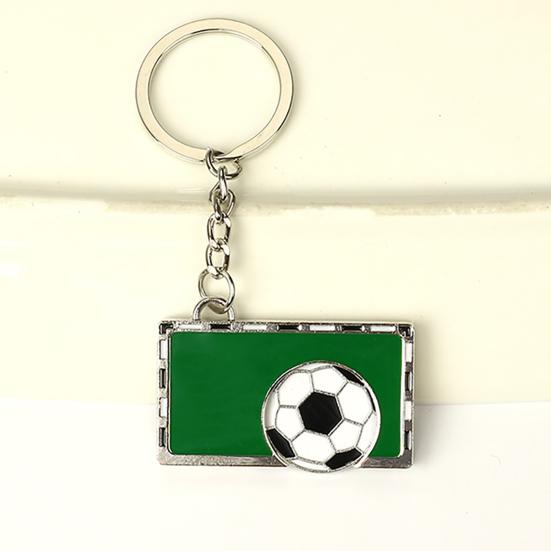 Keychain Pendant, Thickened Stainless Steel Bottle Opener Key Chain, Football Pattern Waterproof Multifunctional Key Ring Fan Gift Bar Accessory
