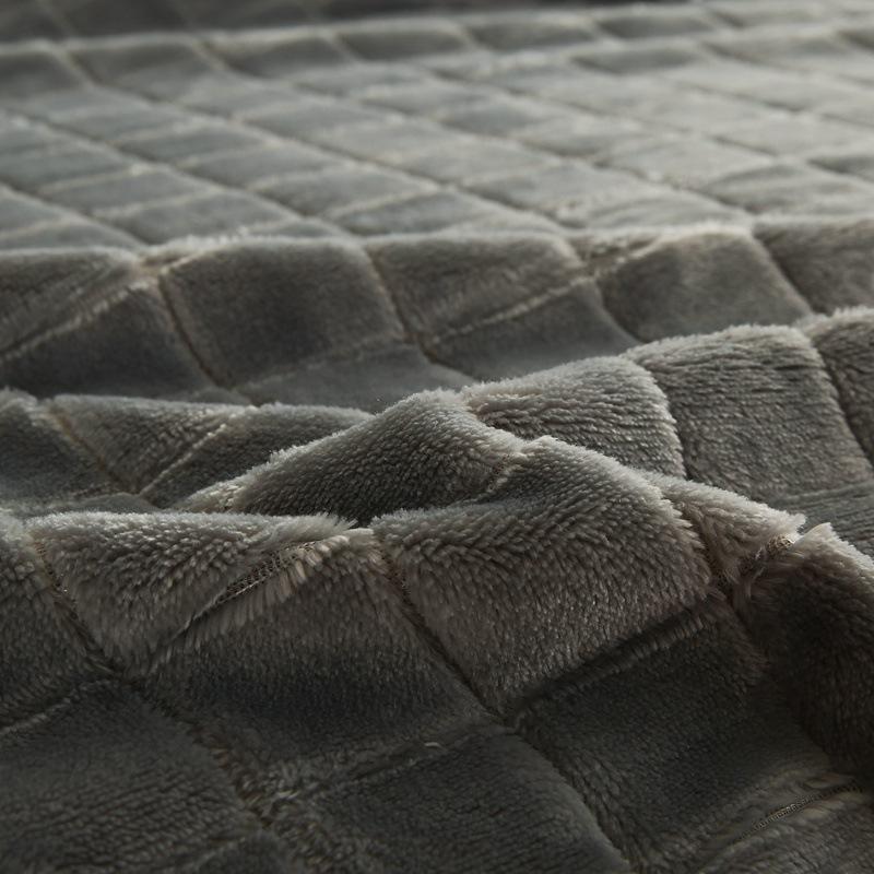 New Flannel Jacquard Blanket Plaid Series Cover Blanket Plain Velvet Blanket