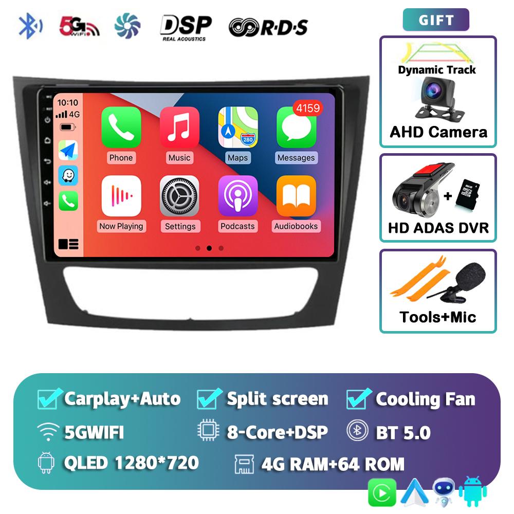 Android 14 Carplay Car Multimedia For Mercedes Benz E-class W211 E200 E220 E300 E350 E240 E270 E280 CLS CLASS W219 2 Din Stereo