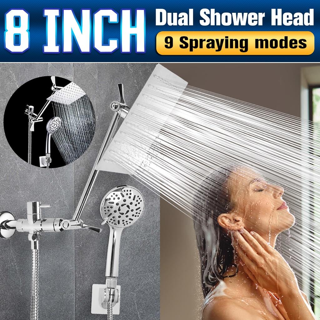 

Серебристый Набор смесителей для душевой кабины из нержавеющей стали, Смеситель с дождевым душем для ванной, Смеситель для душа с поворотным изливом для полотенца, Лейка для ванной