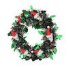 Yousheng Christmas Wreath Skull Wear Hat Figure Xmas Front Door Decor Indoor Outdoor Front Door Window Holiday Decoration