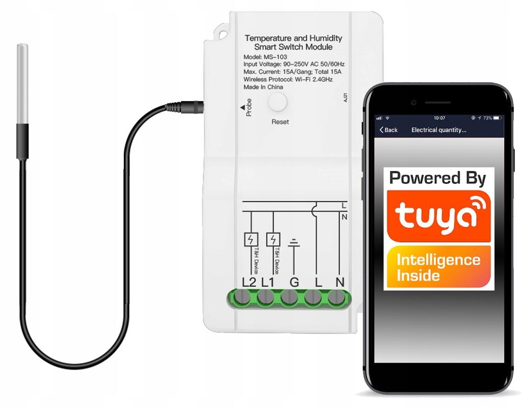 TUYA WiFi external temperature sensor thermostat