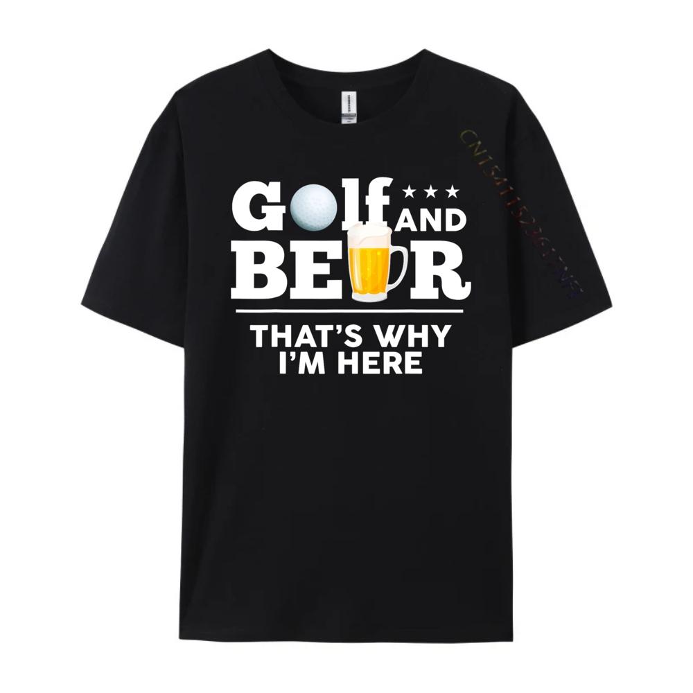 Golf and Beer Joke Dad Funny Fathers Day Drinking Birthday Red And Black Graphic T Shirt Anime Valentines Day