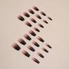 24 Pcs White Pure Desire Gradual Change Ebony Sauce Fashion Versatile Ballet Nail Fake Nail Finished Wear Nail
