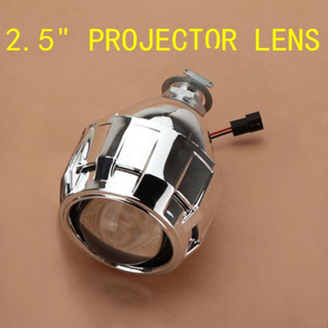 

1 шт. 2,5 Mini HID біксенонова лінза проектора H1 Хромований кожух автомобільних фар